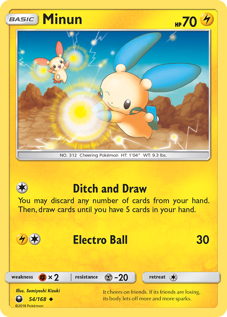 Minun (54/168) [Sun & Moon: Celestial Storm] | I Want That Stuff Brandon