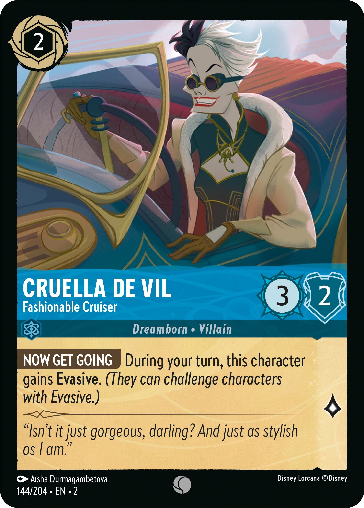 Cruella De Vil - Fashionable Cruiser (144/204) [Rise of the Floodborn] | I Want That Stuff Brandon