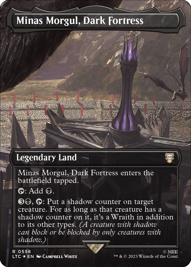 Minas Morgul, Dark Fortress (Borderless) (Surge Foil) [The Lord of the Rings: Tales of Middle-Earth Commander] | I Want That Stuff Brandon