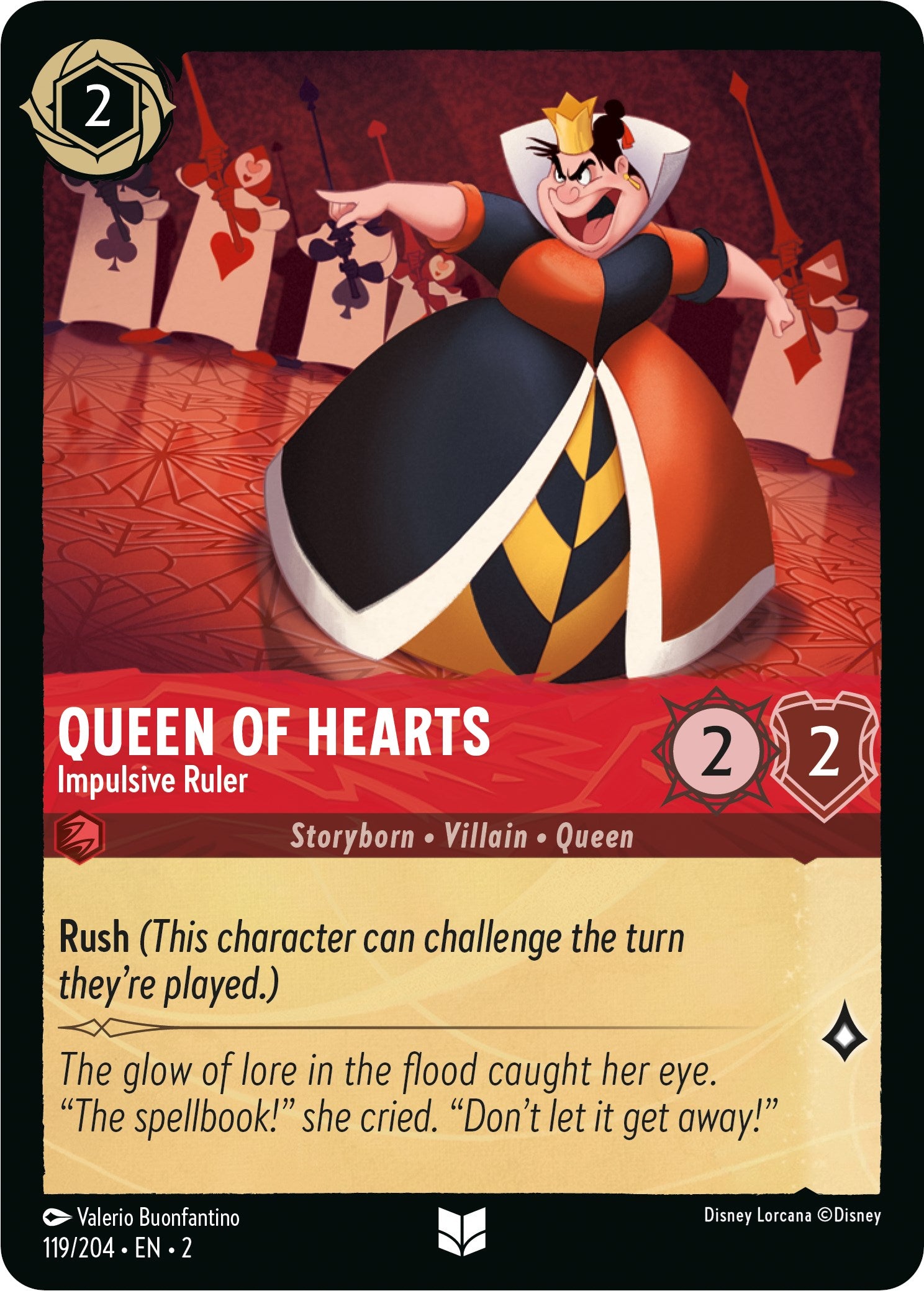 Queen of Hearts - Impulsive Ruler (119/204) [Rise of the Floodborn] | I Want That Stuff Brandon