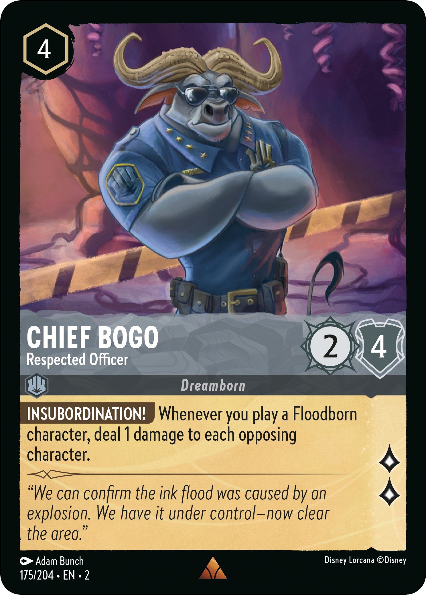 Chief Bogo - Respected Officer (175/204) [Rise of the Floodborn] | I Want That Stuff Brandon