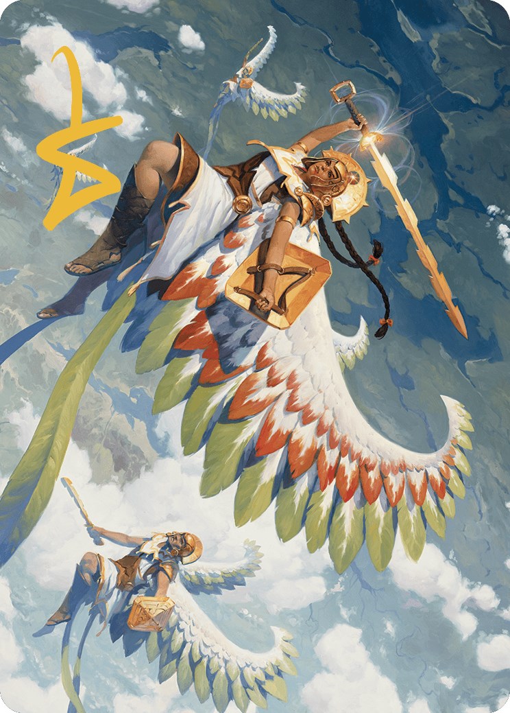 Resplendent Angel Art Card (5/81) (Gold-Stamped Signature) [The Lost Caverns of Ixalan Art Series] | I Want That Stuff Brandon