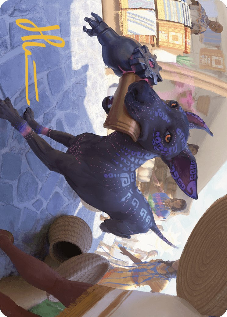 Mischievous Pup Art Card (Gold-Stamped Signature) [The Lost Caverns of Ixalan Art Series] | I Want That Stuff Brandon