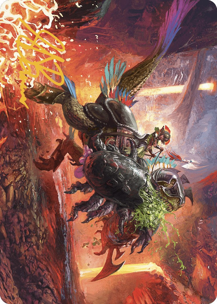 Triumphant Chomp Art Card (Gold-Stamped Signature) [The Lost Caverns of Ixalan Art Series] | I Want That Stuff Brandon