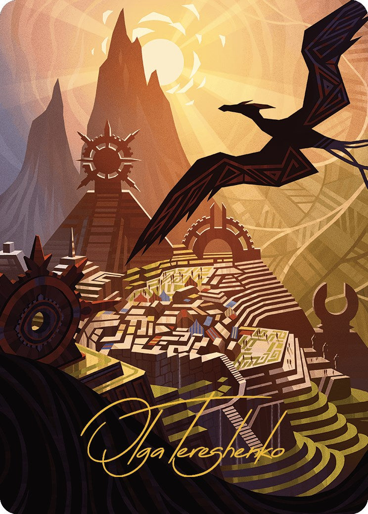 Plains Art Card (Gold-Stamped Signature) [The Lost Caverns of Ixalan Art Series] | I Want That Stuff Brandon