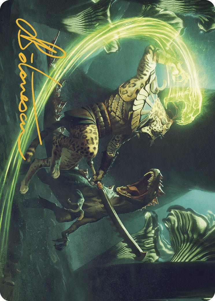 Contest of Claws Art Card (Gold-Stamped Signature) [The Lost Caverns of Ixalan Art Series] | I Want That Stuff Brandon