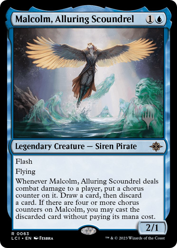 Malcolm, Alluring Scoundrel (Promo Pack) [The Lost Caverns of Ixalan Promos] | I Want That Stuff Brandon