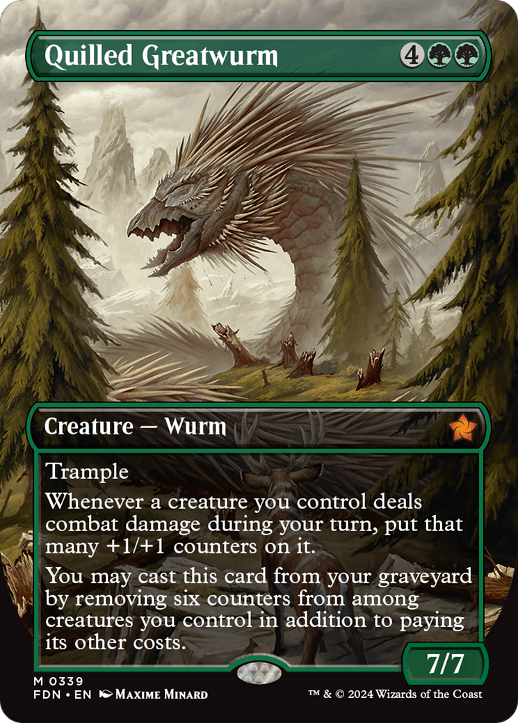Quilled Greatwurm (Borderless) [Foundations] | I Want That Stuff Brandon