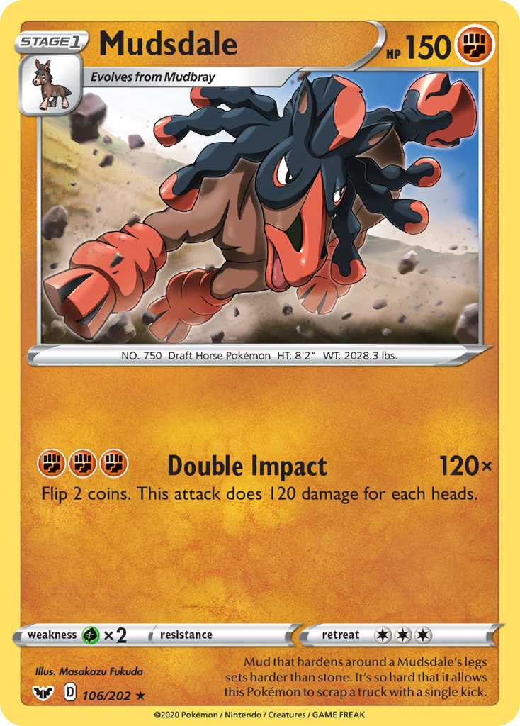 Mudsdale (106/202) [Sword & Shield: Base Set] | I Want That Stuff Brandon