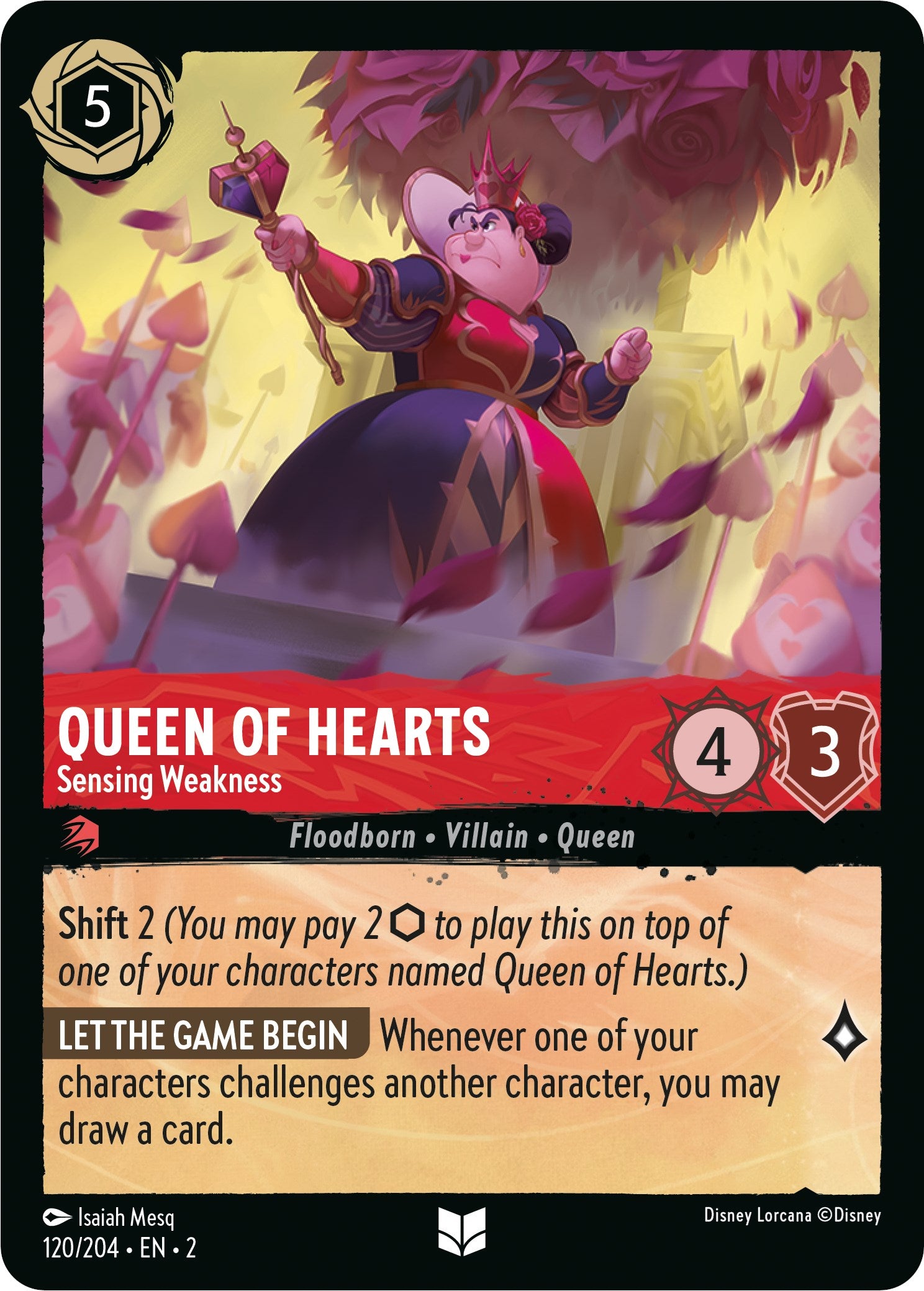 Queen of Hearts - Sensing Weakness (120/204) [Rise of the Floodborn] | I Want That Stuff Brandon