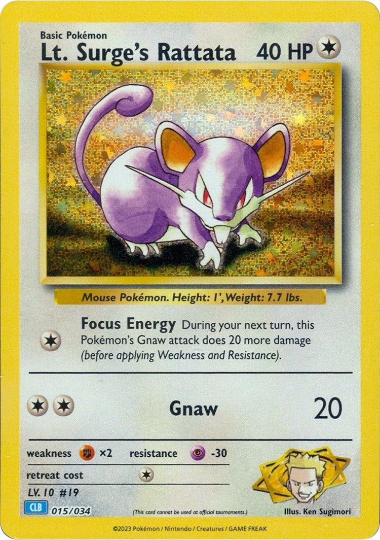 Lt. Surge's Rattata [Trading Card Game Classic] | I Want That Stuff Brandon