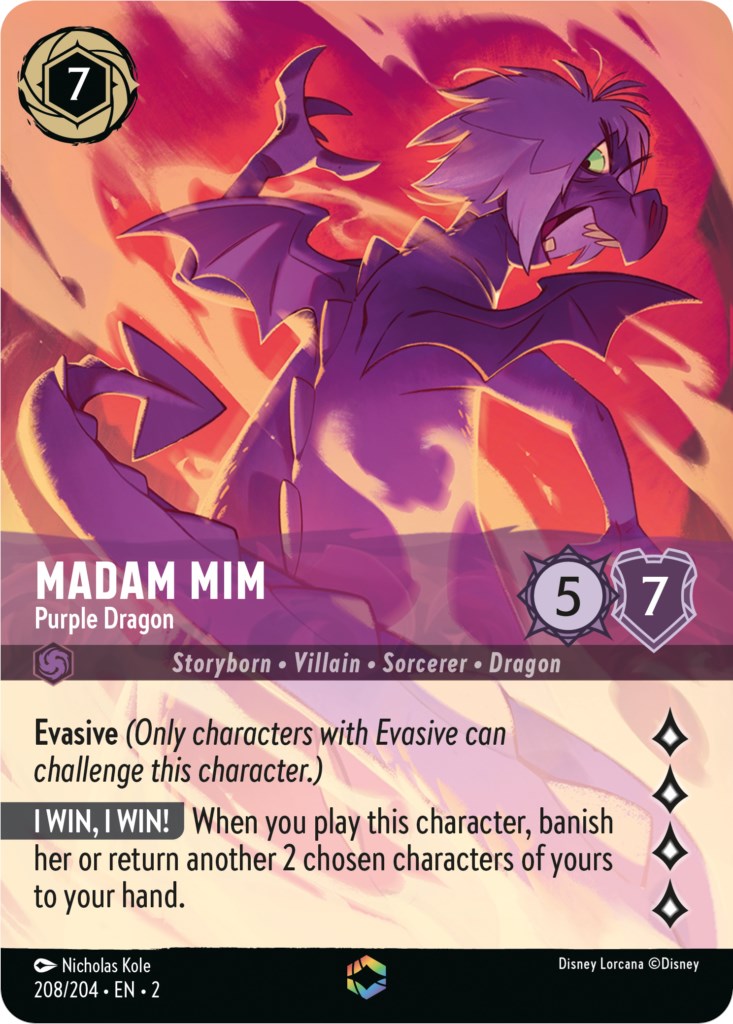 Madam Mim - Purple Dragon (Enchanted) (208/204) [Rise of the Floodborn] | I Want That Stuff Brandon