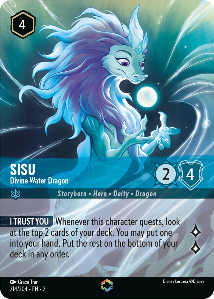 Sisu - Divine Water Dragon (Enchanted) (214/204) [Rise of the Floodborn] | I Want That Stuff Brandon