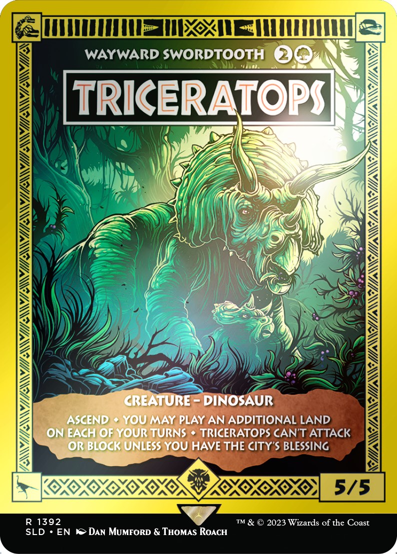 Triceratops - Wayward Swordtooth (Rainbow Foil) [Secret Lair Drop Series] | I Want That Stuff Brandon