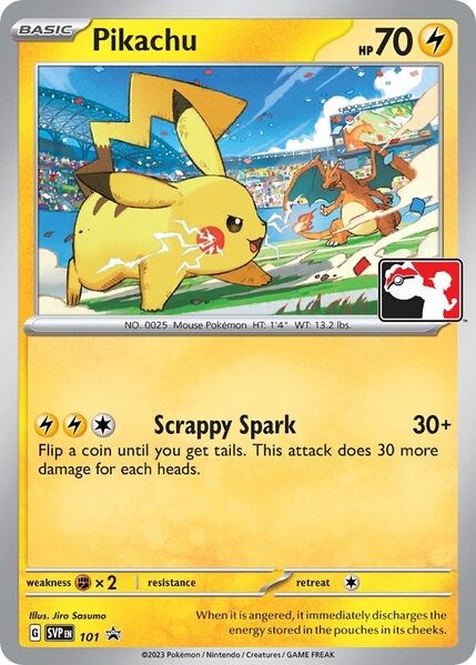 Pikachu (101) (Play Pokemon Promo) [League & Championship Cards] | I Want That Stuff Brandon