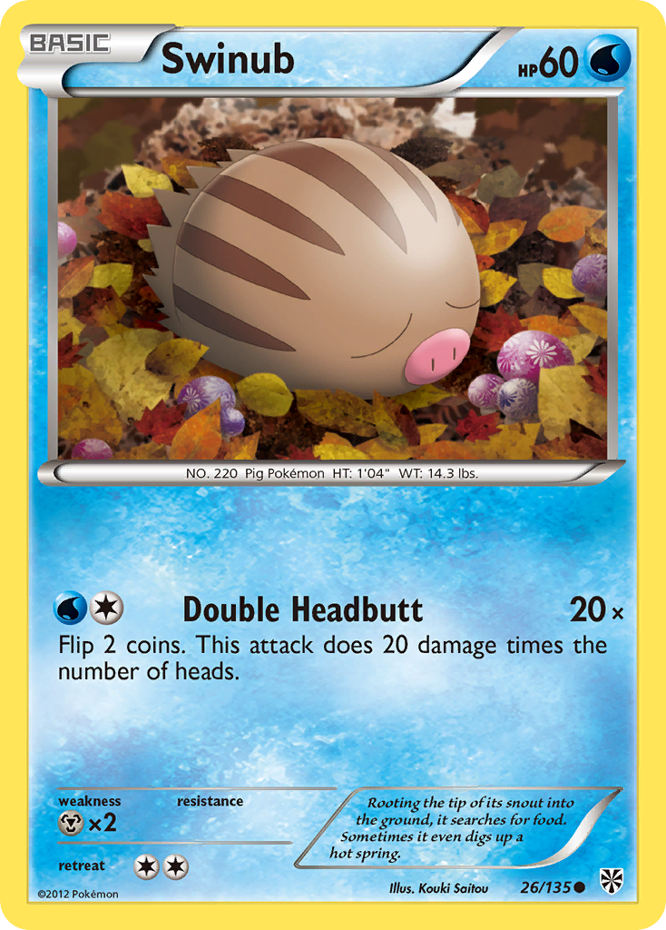 Swinub (26/135) [Black & White: Plasma Storm] | I Want That Stuff Brandon