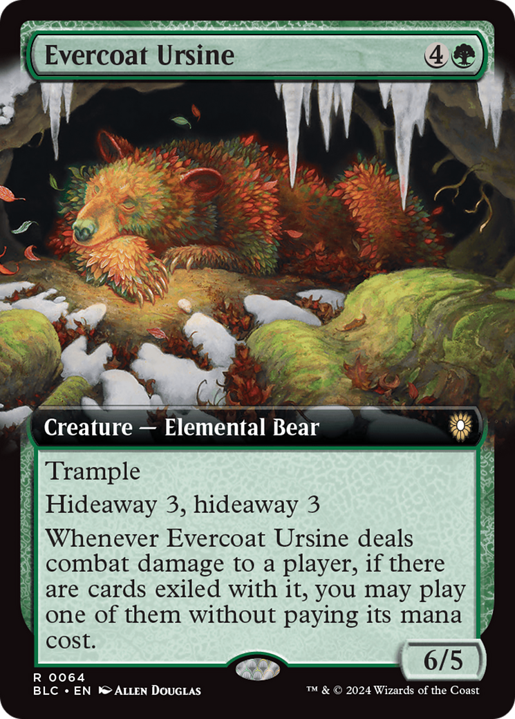 Evercoat Ursine (Extended Art) [Bloomburrow Commander] | I Want That Stuff Brandon
