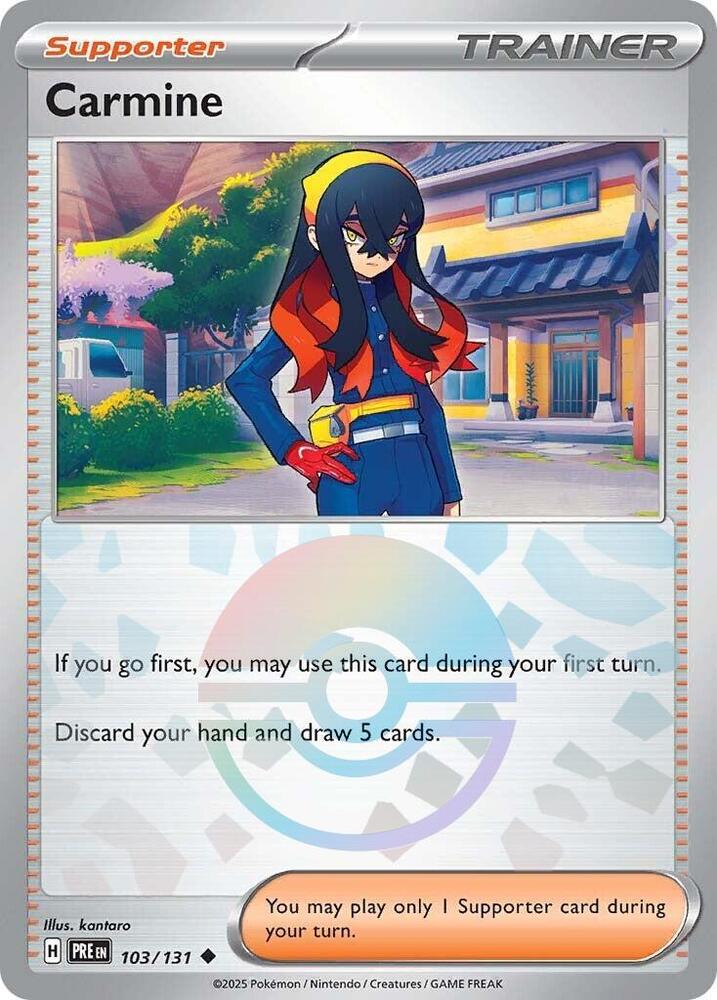 Carmine (103/131) (Poke Ball Pattern) [Scarlet & Violet: Prismatic Evolutions] | I Want That Stuff Brandon