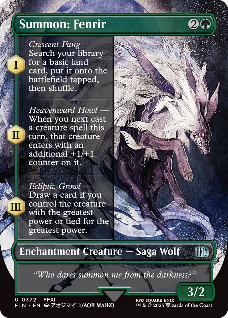 Summon: Fenrir (Borderless) [FINAL FANTASY] | I Want That Stuff Brandon
