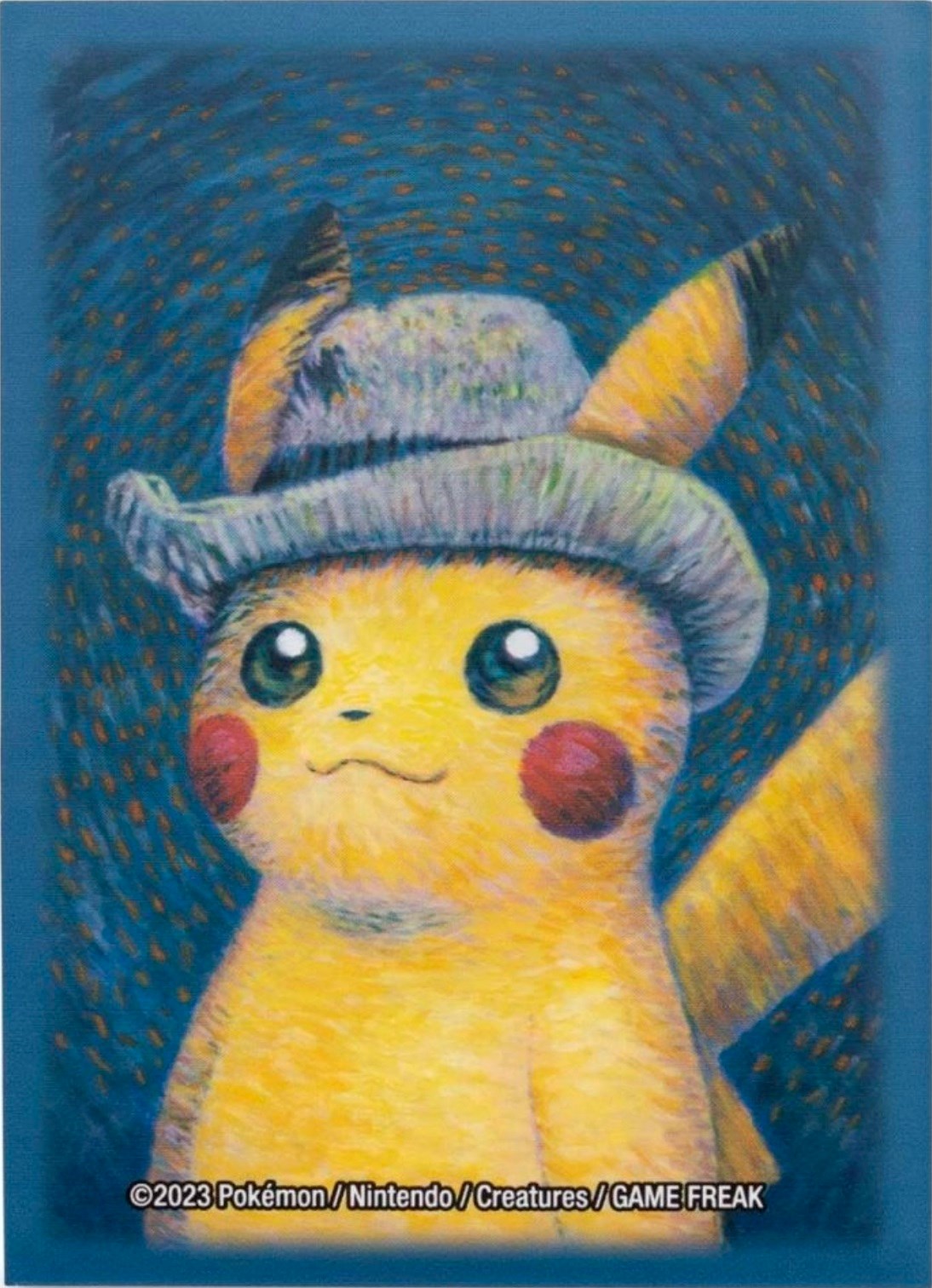 Card Sleeves - Pikachu Inspired by Self-Portrait with Grey Felt Hat Card Sleeves (65-Pack) (Pokemon Center × Van Gogh Museum) | I Want That Stuff Brandon