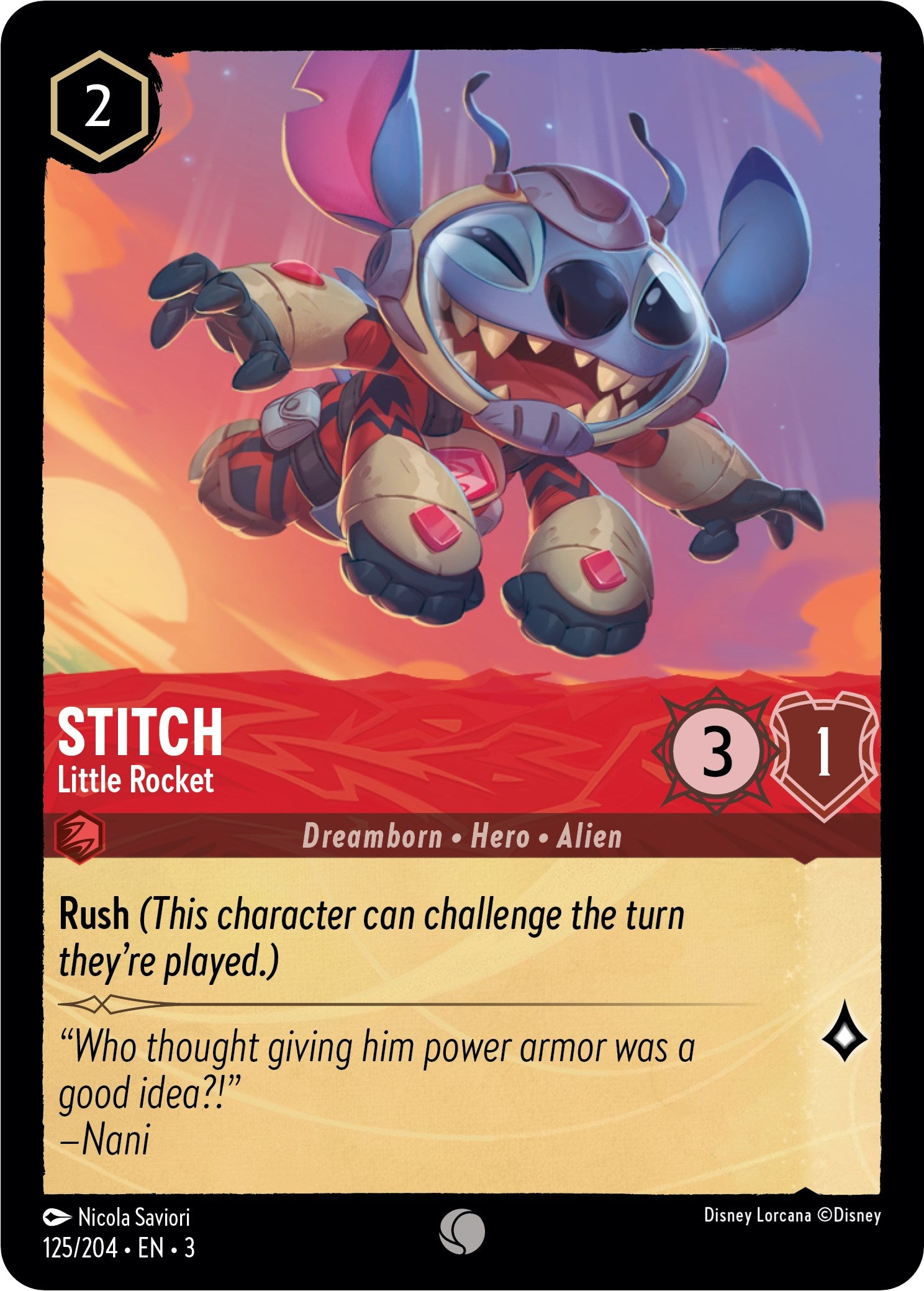 Stitch - Little Rocket (125/204) [Into the Inklands] | I Want That Stuff Brandon