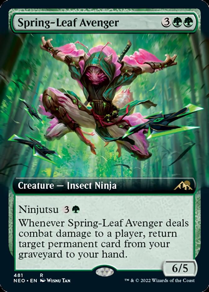 Spring-Leaf Avenger (Extended Art) [Kamigawa: Neon Dynasty] | I Want That Stuff Brandon