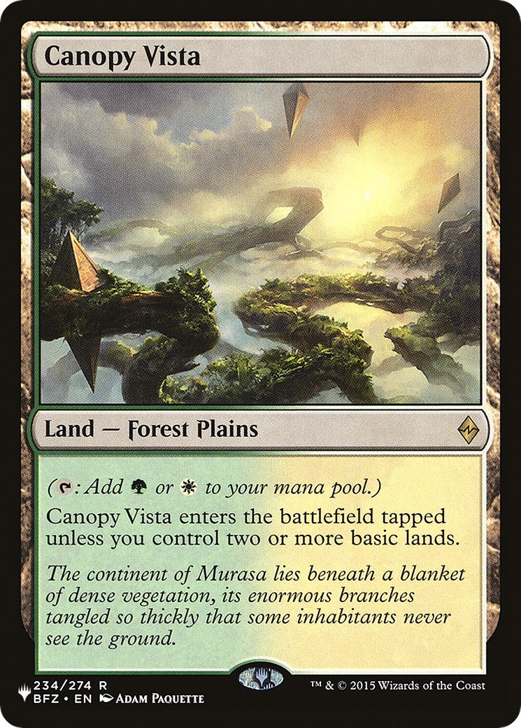 Canopy Vista [The List] | I Want That Stuff Brandon