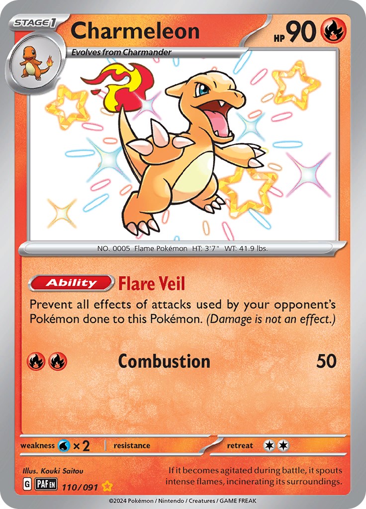 Charmeleon (110/091) [Scarlet & Violet: Paldean Fates] | I Want That Stuff Brandon