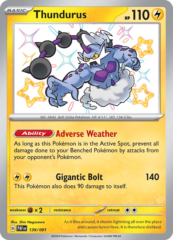 Thundurus (139/091) [Scarlet & Violet: Paldean Fates] | I Want That Stuff Brandon