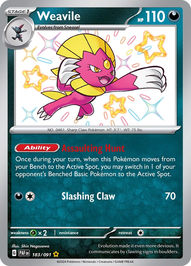 Weavile (183/091) [Scarlet & Violet: Paldean Fates] | I Want That Stuff Brandon