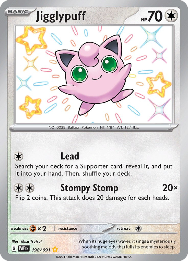 Jigglypuff (198/091) [Scarlet & Violet: Paldean Fates] | I Want That Stuff Brandon