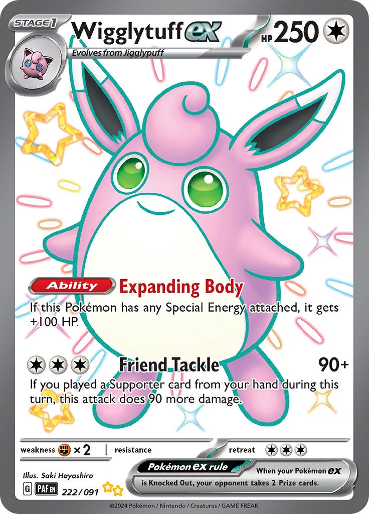 Wigglytuff ex (222/091) [Scarlet & Violet: Paldean Fates] | I Want That Stuff Brandon