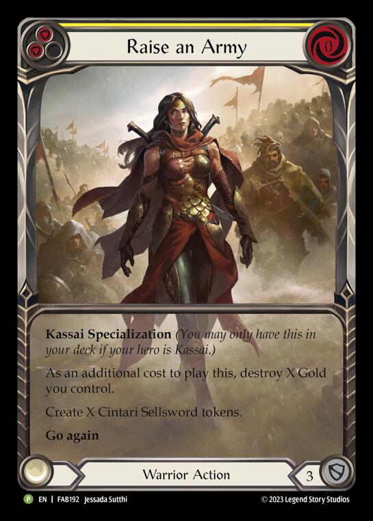Raise an Army [FAB192] (Promo)  Rainbow Foil | I Want That Stuff Brandon
