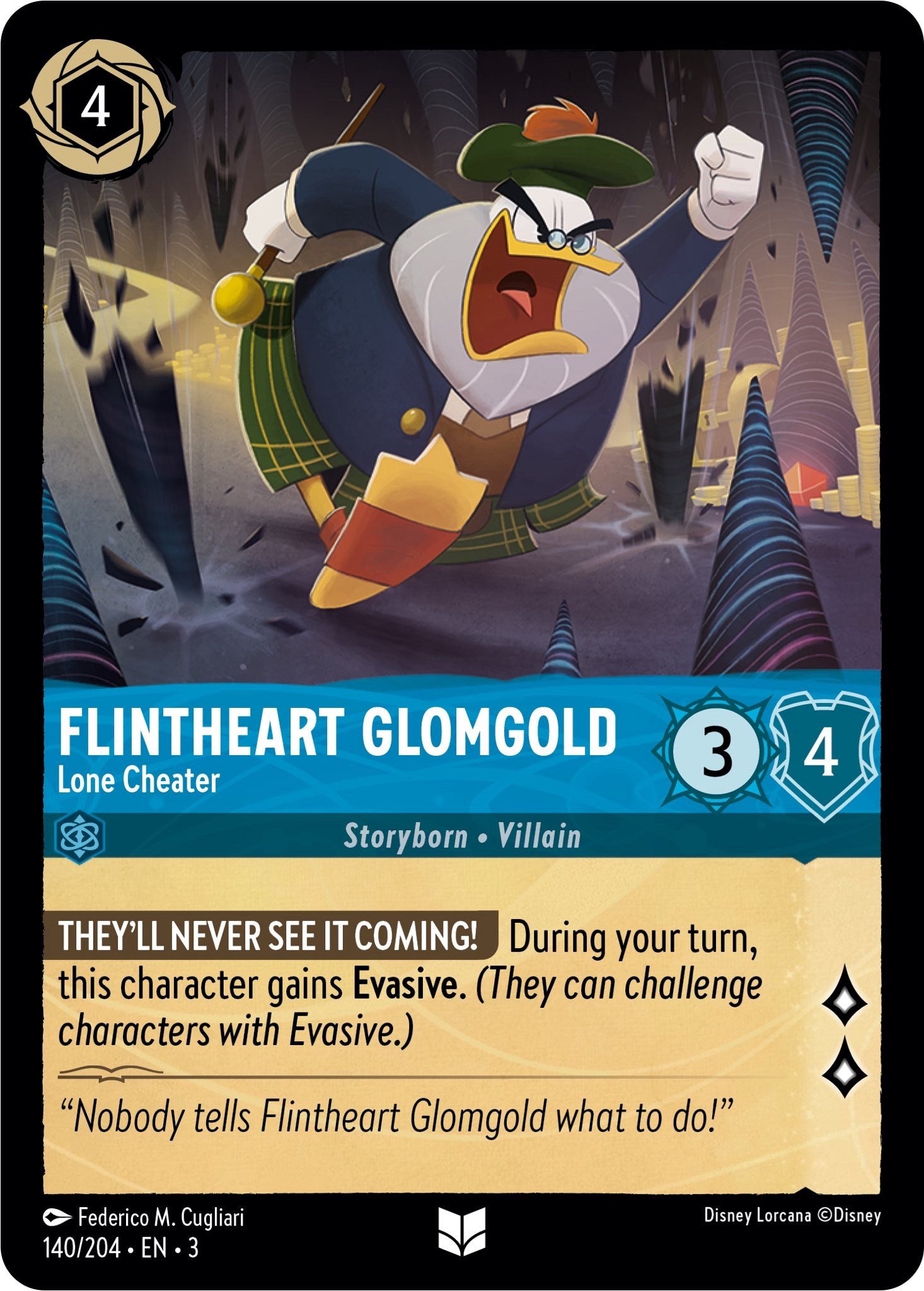Flintheart Glomgold - Lone Cheater (140/204) [Into the Inklands] | I Want That Stuff Brandon