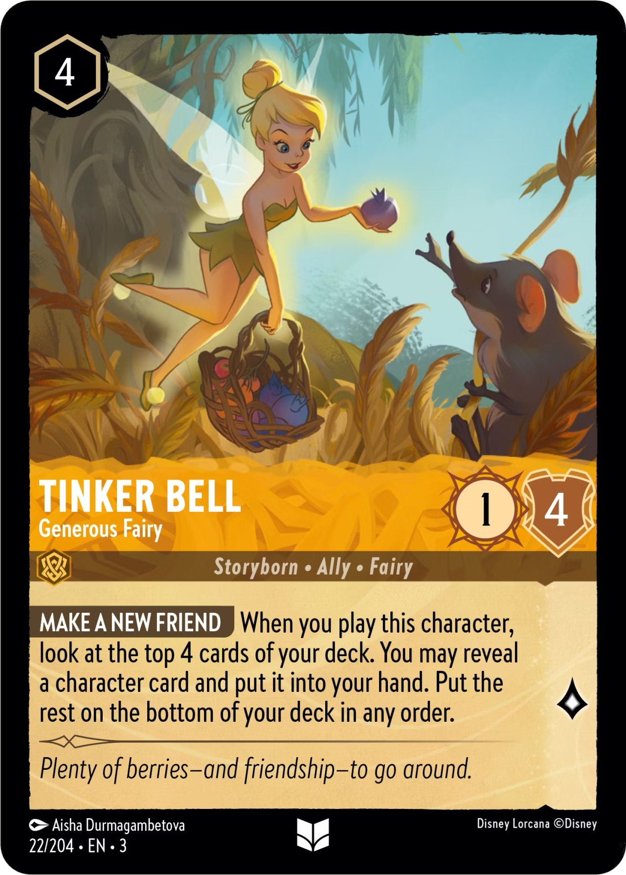 Tinker Bell - Generous Fairy (22/204) [Into the Inklands] | I Want That Stuff Brandon