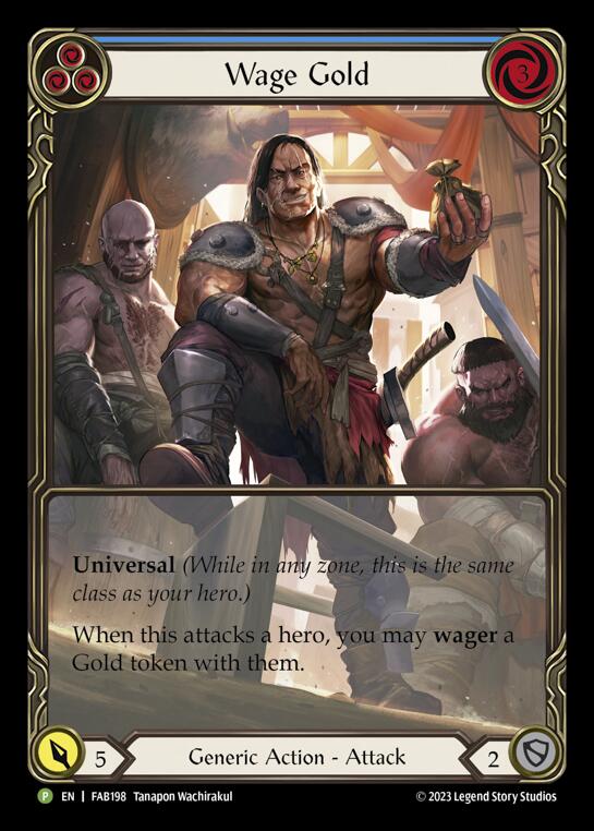Wage Gold (Blue) [FAB198] (Promo)  Rainbow Foil | I Want That Stuff Brandon