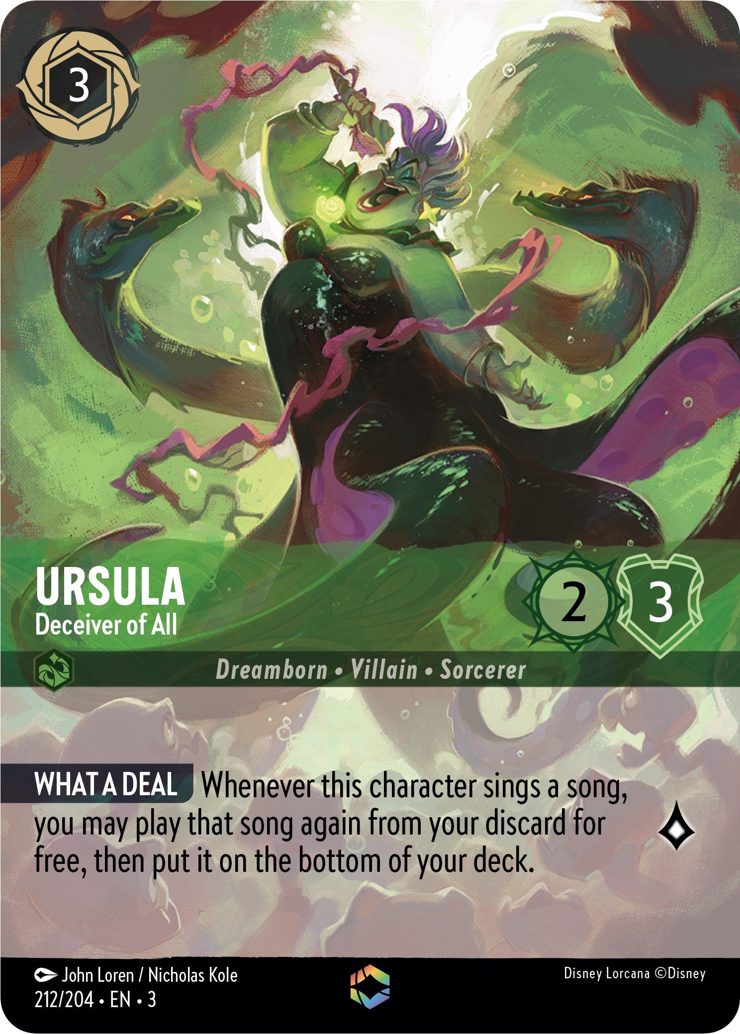 Ursula - Deceiver of All (Alternate Art) (212/204) [Into the Inklands] | I Want That Stuff Brandon