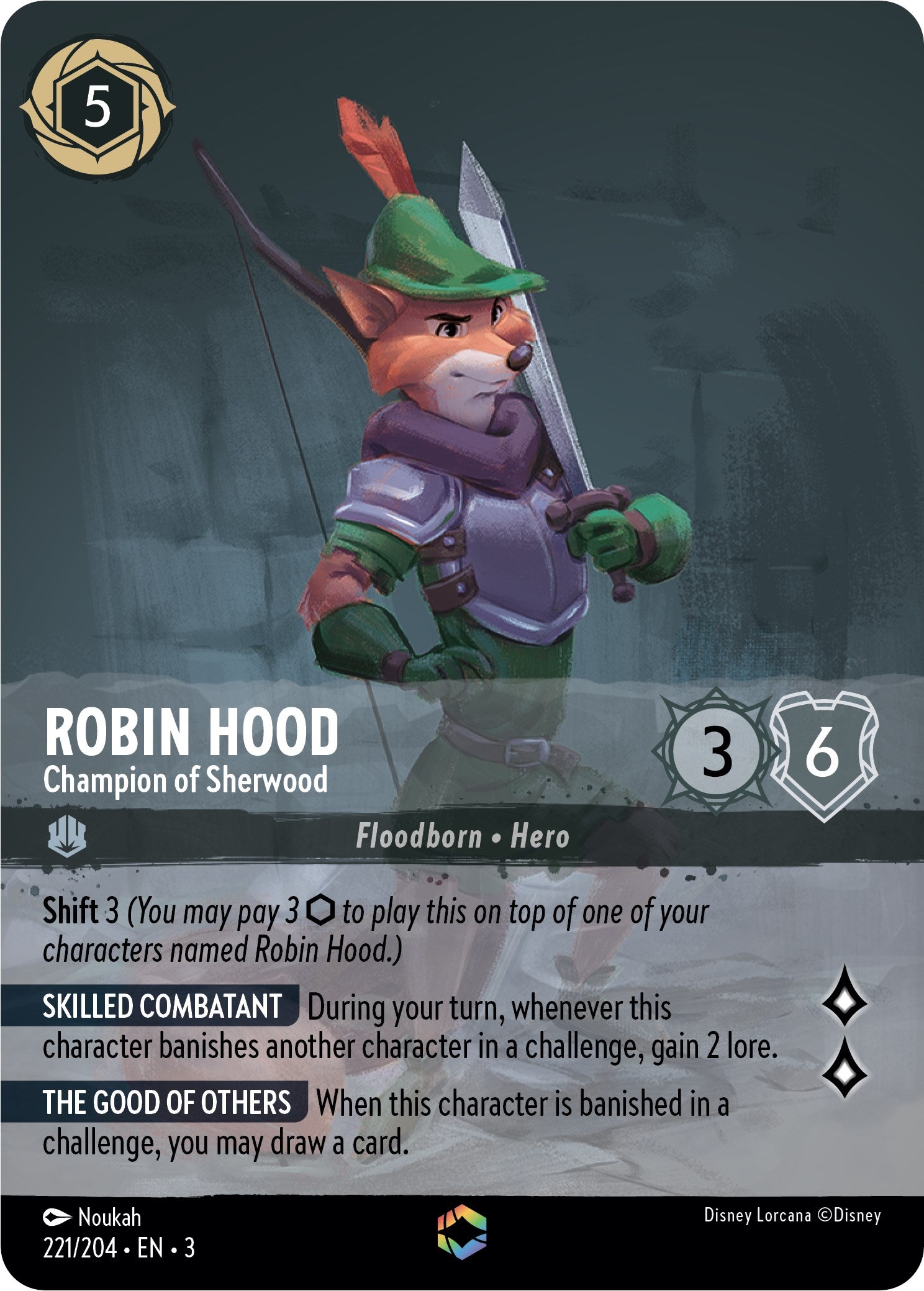 Robin Hood - Champion of Sherwood (Alternate Art) (221/204) [Into the Inklands] | I Want That Stuff Brandon