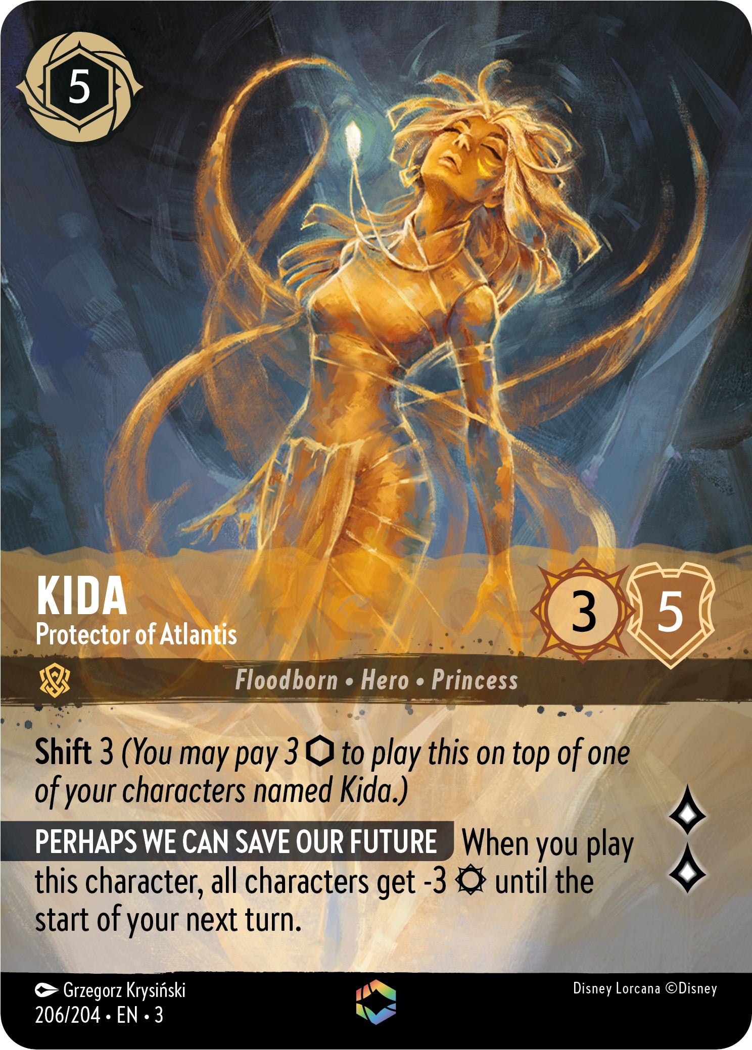 Kida - Protector of Atlantis (Alternate Art) (206/204) [Into the Inklands] | I Want That Stuff Brandon