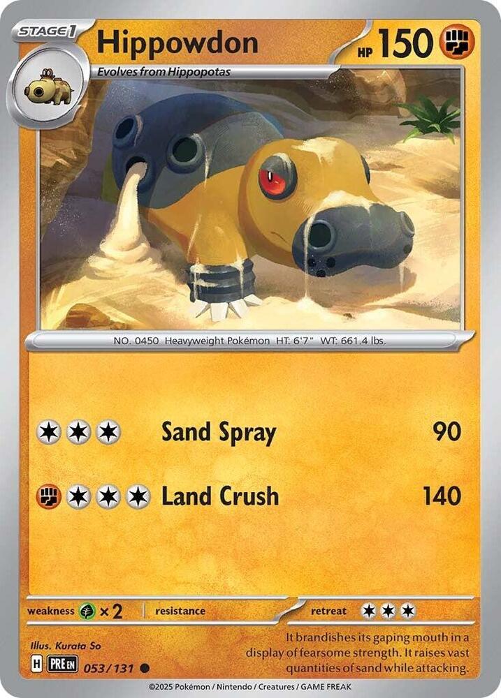 Hippowdon (053/131) [Scarlet & Violet: Prismatic Evolutions] | I Want That Stuff Brandon