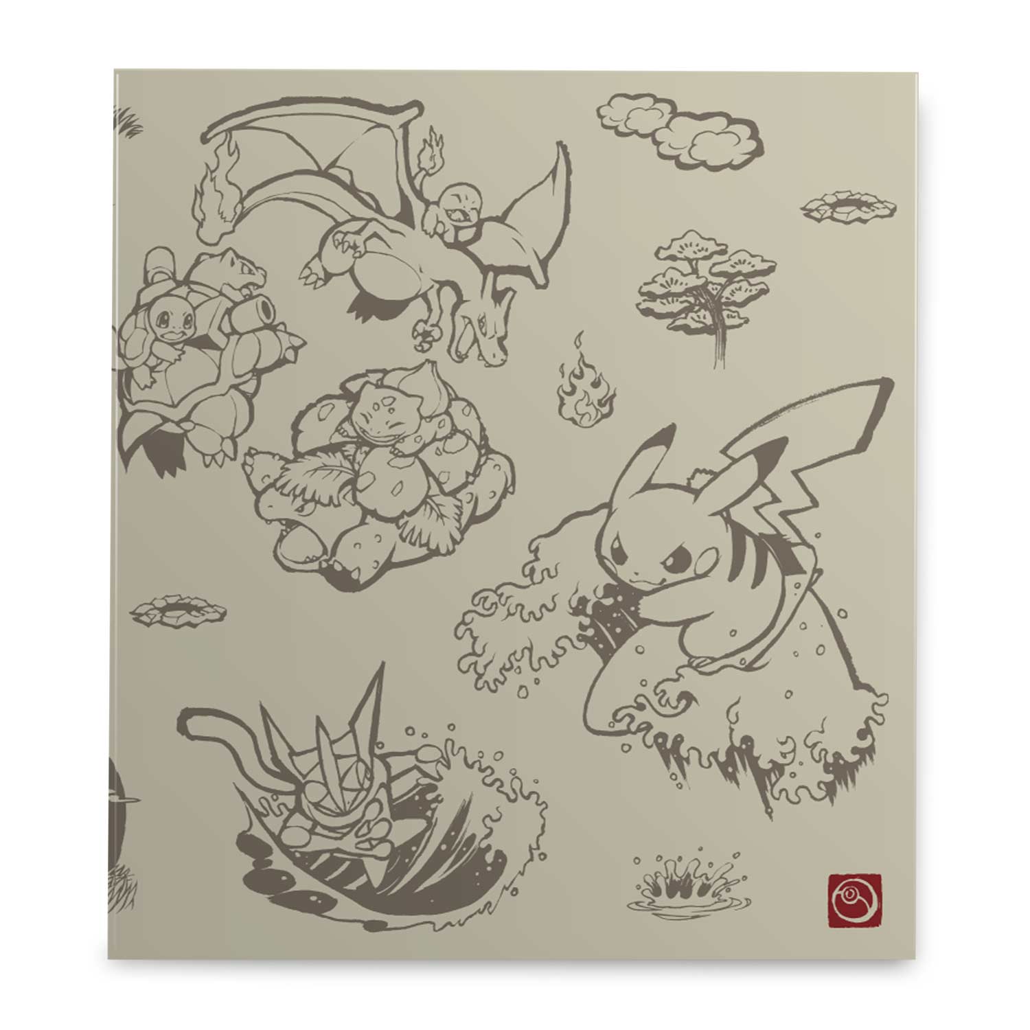 D-Ring Binder - Pikachu (Scroll Painting Style) | I Want That Stuff Brandon