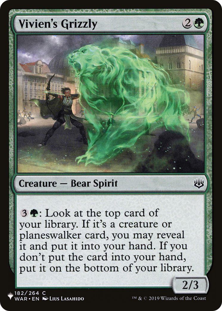 Vivien's Grizzly [The List Reprints] | I Want That Stuff Brandon