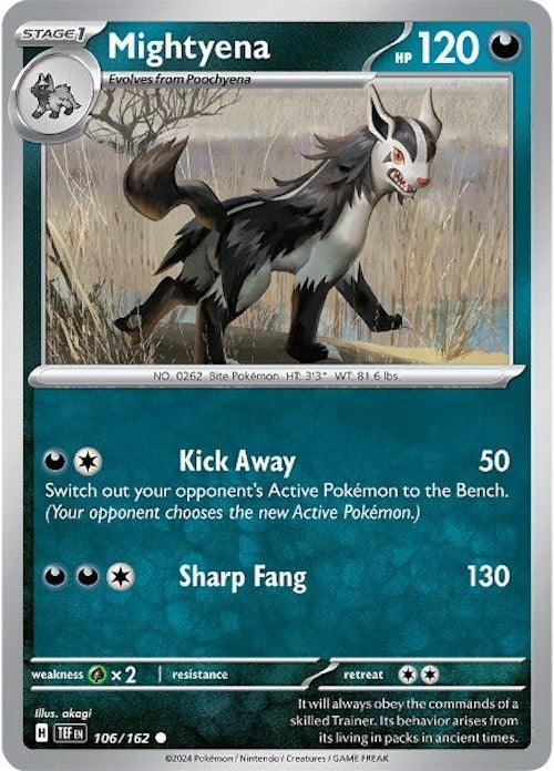 Mightyena (106/162) [Scarlet & Violet: Temporal Forces] | I Want That Stuff Brandon