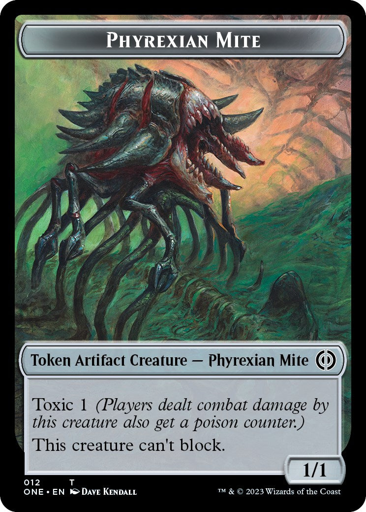 Phyrexian Mite (012) // Phyrexian Beast Double-Sided Token [Phyrexia: All Will Be One Tokens] | I Want That Stuff Brandon