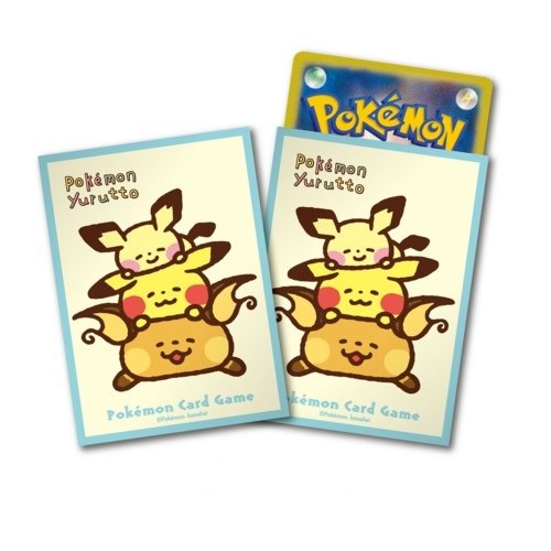 Card Sleeves - Yurutto Pichu, Pikachu & Raichu (64-Pack) (Pokemon Center Japan Exclusive) | I Want That Stuff Brandon