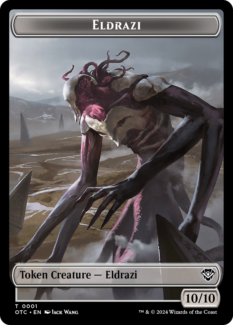 Eldrazi // Clue Double-Sided Token [Outlaws of Thunder Junction Commander Tokens] | I Want That Stuff Brandon