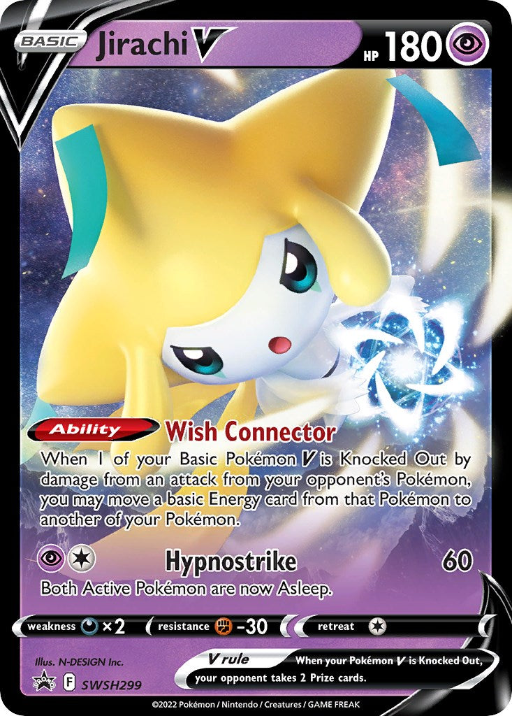 Jirachi V (SWSH299) [Sword & Shield: Black Star Promos] | I Want That Stuff Brandon