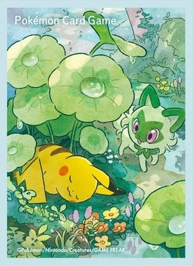 Card Sleeves - Pikachu and Sprigatito (64-Pack) (Pokemon Center Japan Exclusive) | I Want That Stuff Brandon