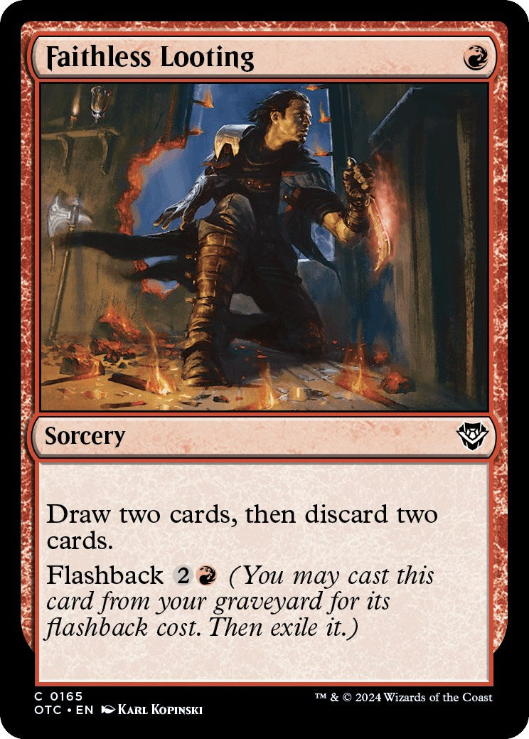 Faithless Looting [Outlaws of Thunder Junction Commander] | I Want That Stuff Brandon