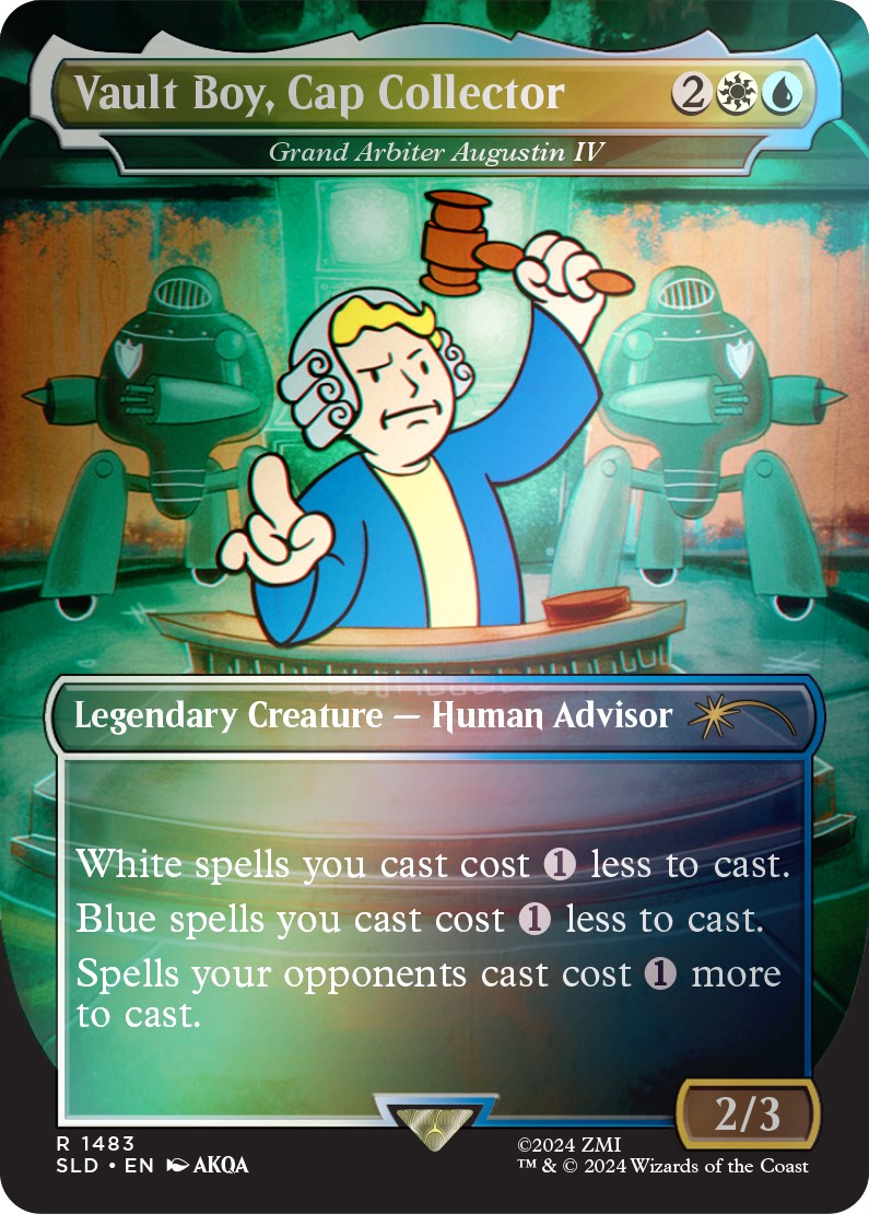 Vault Boy, Cap Collector - Grand Arbiter Augustin IV (Rainbow Foil) [Secret Lair Drop Series] | I Want That Stuff Brandon